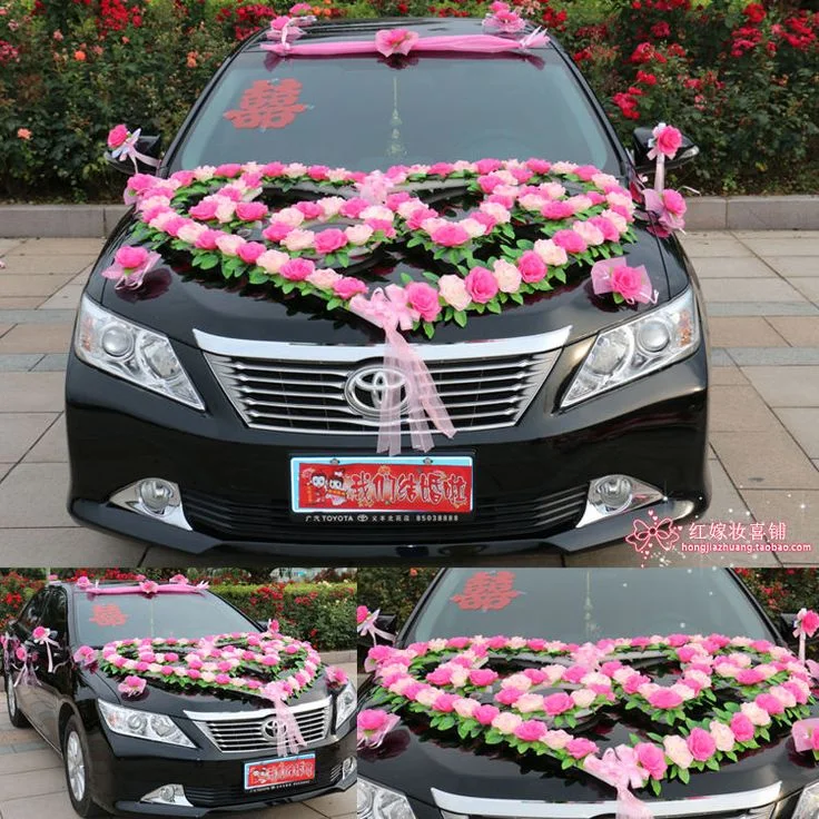 Hyderabad decorative wedding car photo